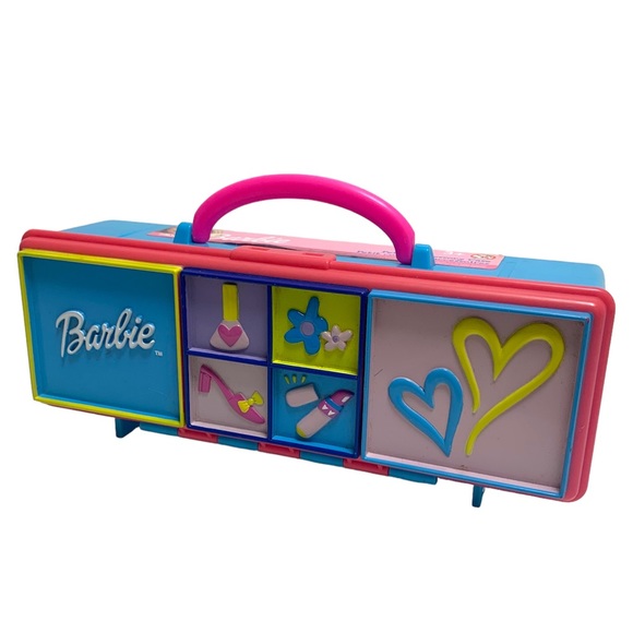 Barbie Other - Barbie vintage accessories travel case 2002 pink blue